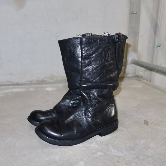 Dirk Bikkembergs Leather Motorcycle Boots (40)