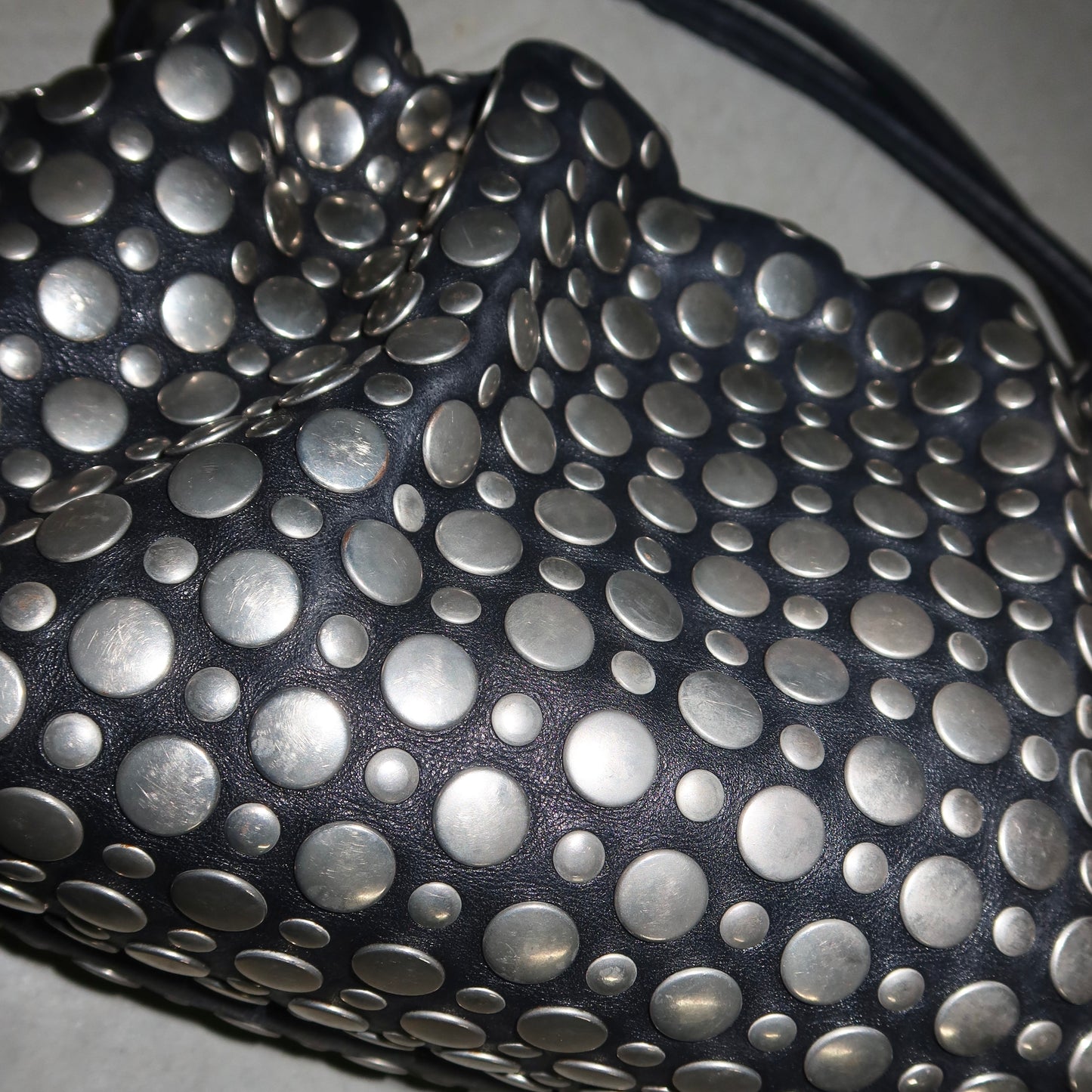 Sonia Rykiel Black Leather Domino Bag