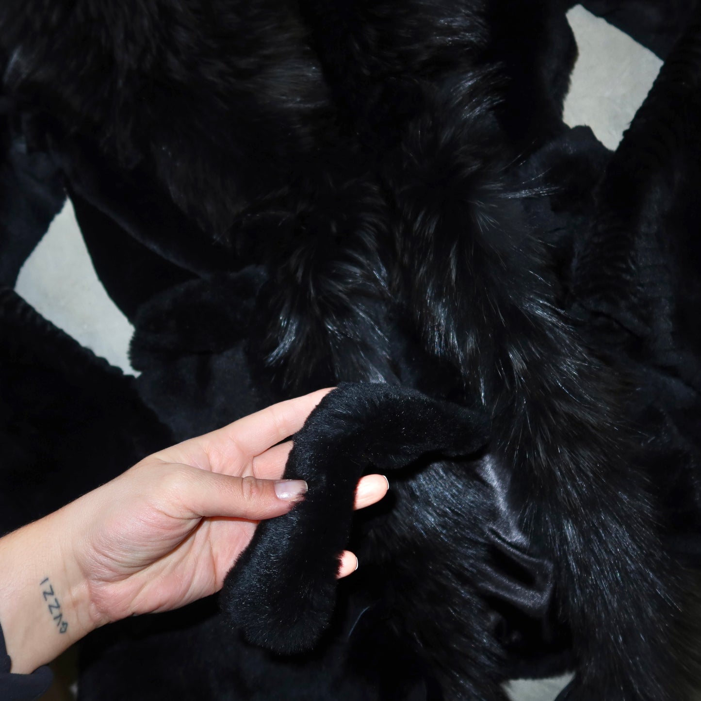 Vintage Black Real Fur Coat