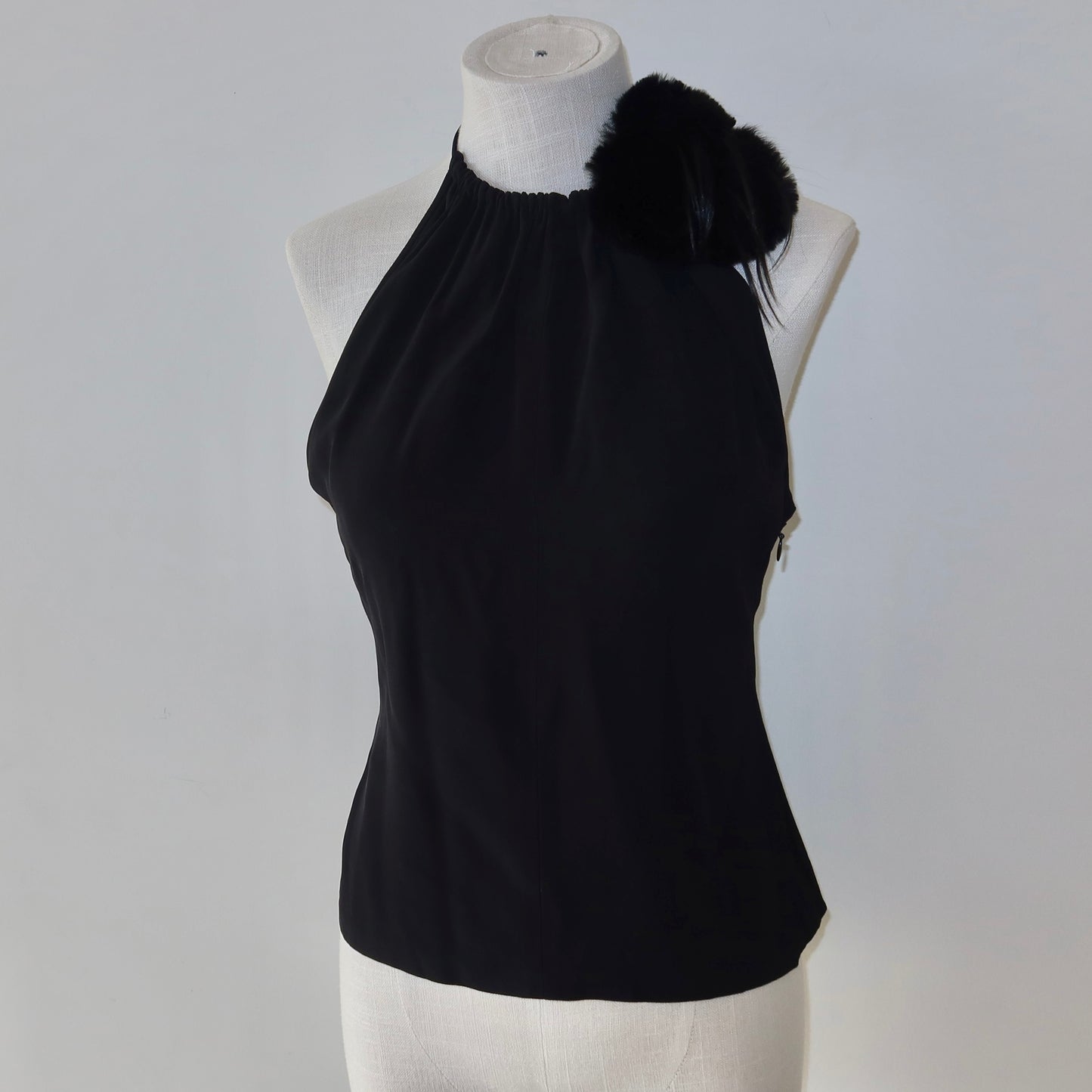Fendi Halter with Real Fur Corsage