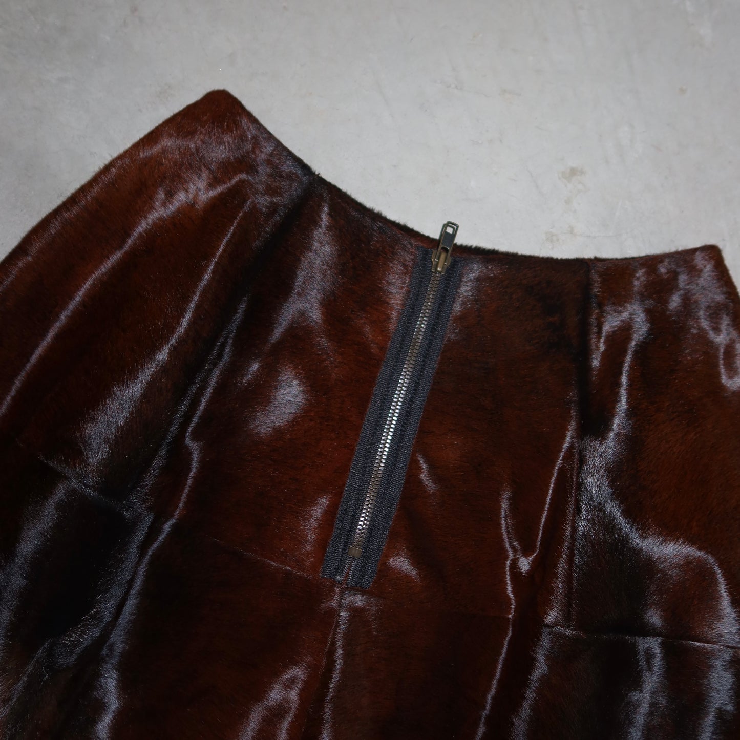 Marni Brown Cowhide Skirt
