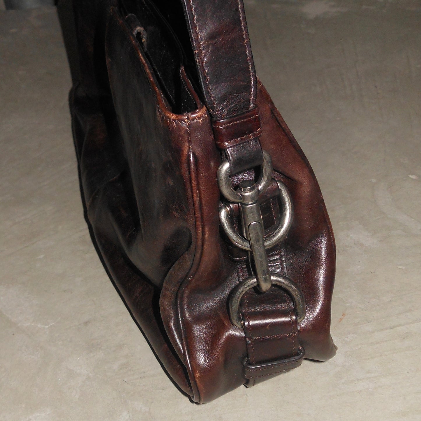 YSL Brown Leather Rectangular Mombasa