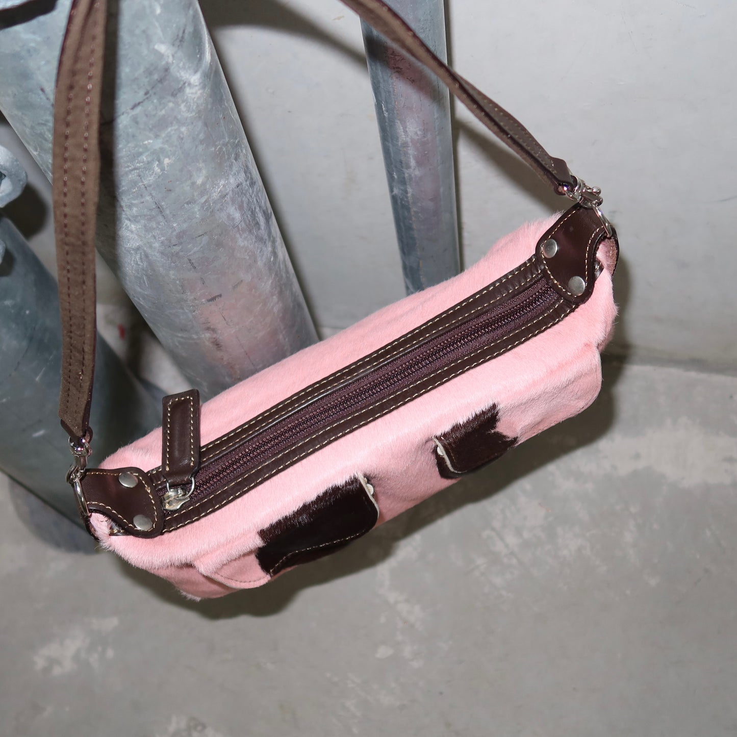 Vintage Pink Cowhide Bag