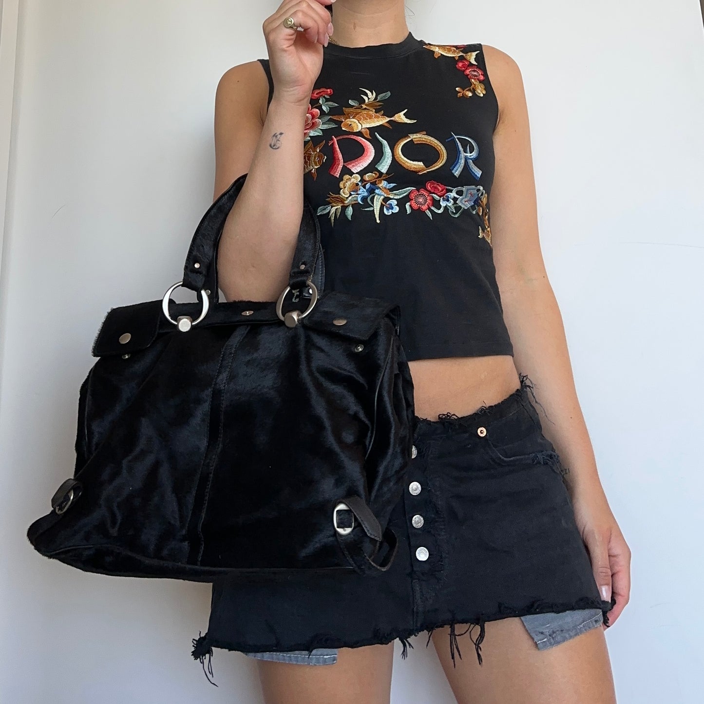 Marni Large Black Cowhide Tote