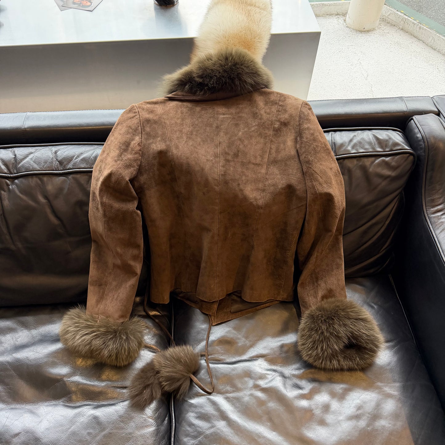 Vintage Suede and Fur Coat