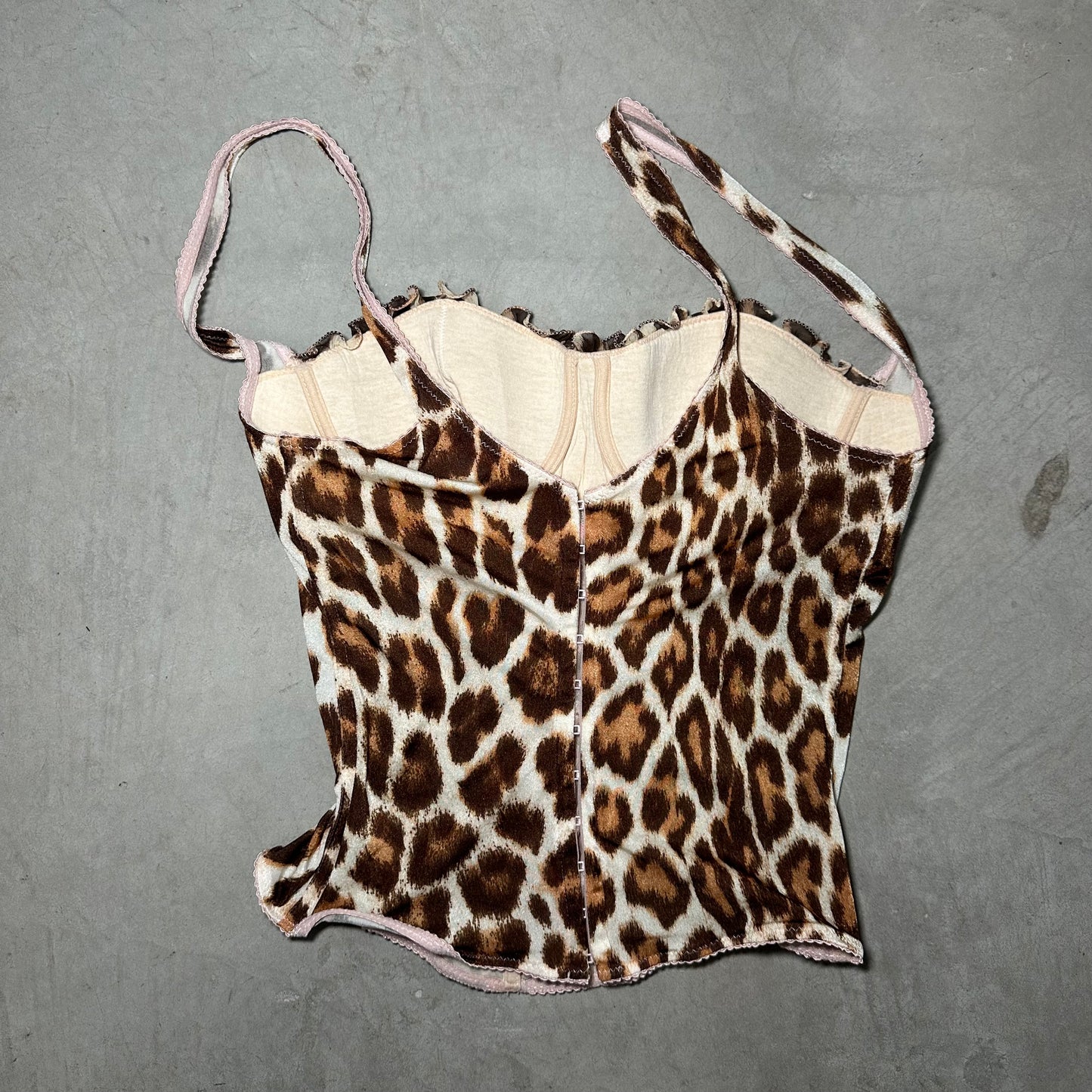 Blumarine Leopard Print Milkmaid Bustier