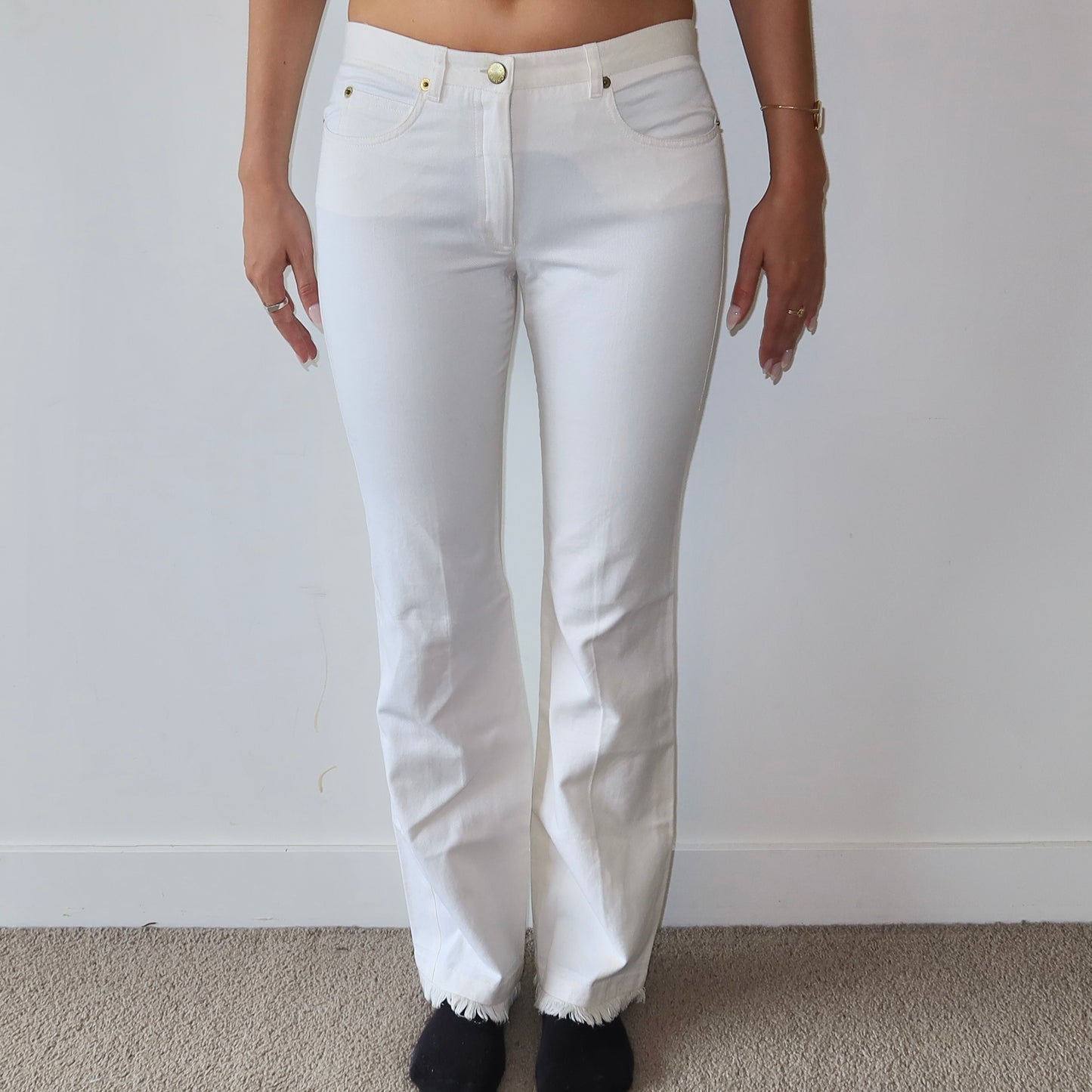 Chloé by Stella McCartney SS2000 Rare White Skull Flares