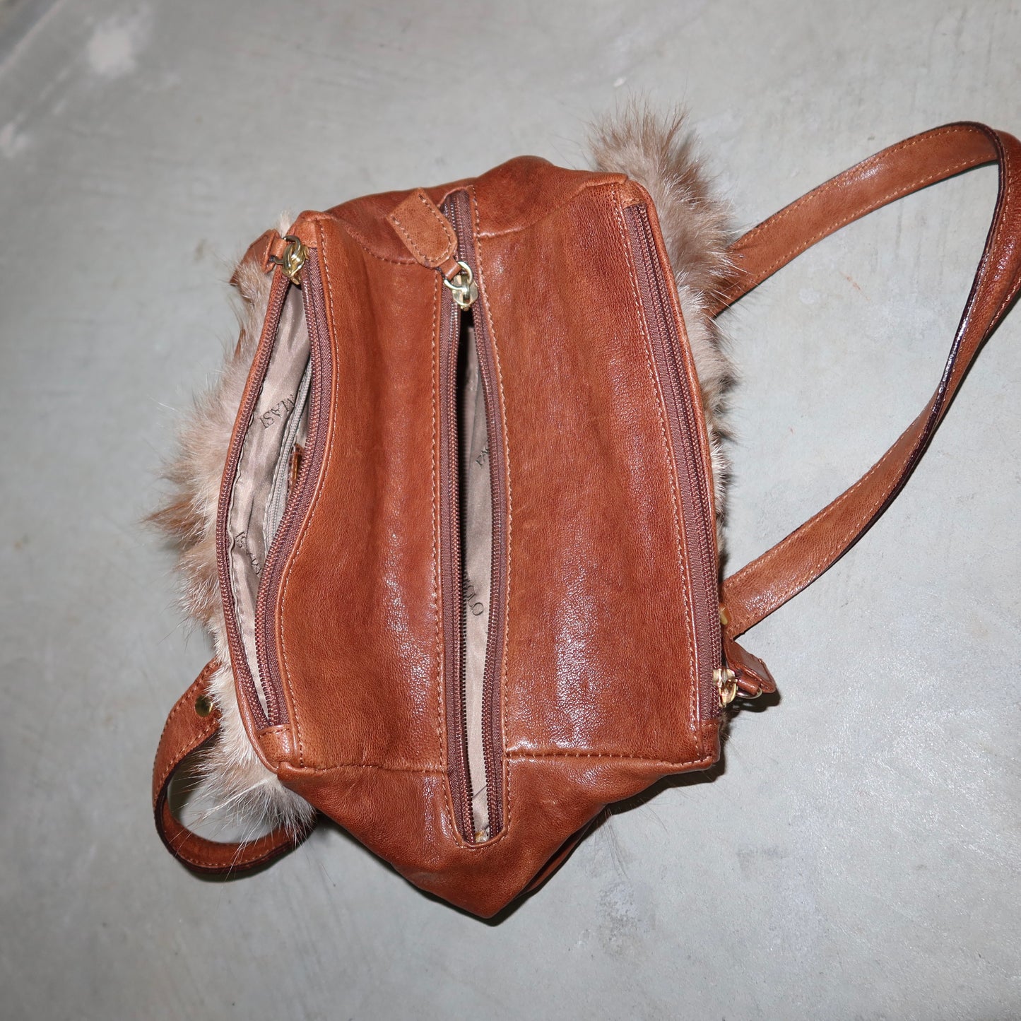 Paolo Masi Brown Fox Fur Bag