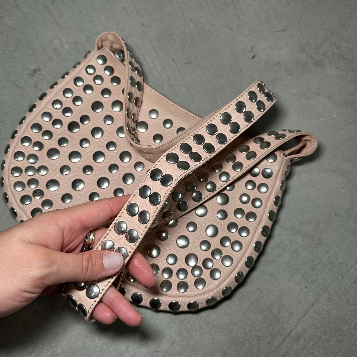 Marni Rare Baby Pink Studded Crossbody Bag