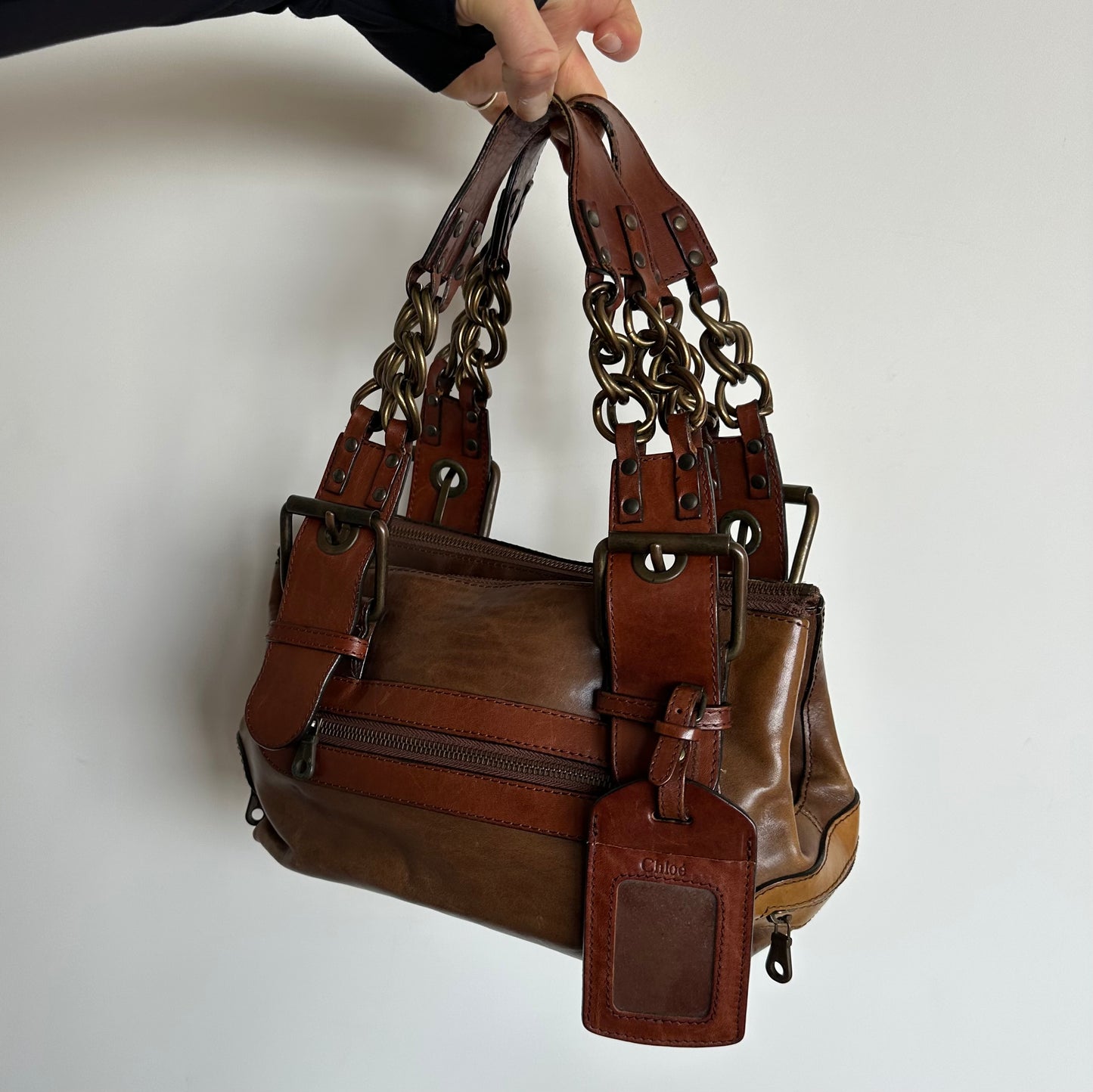Chloé AW2003 Brown Chain Handle Camera Bag