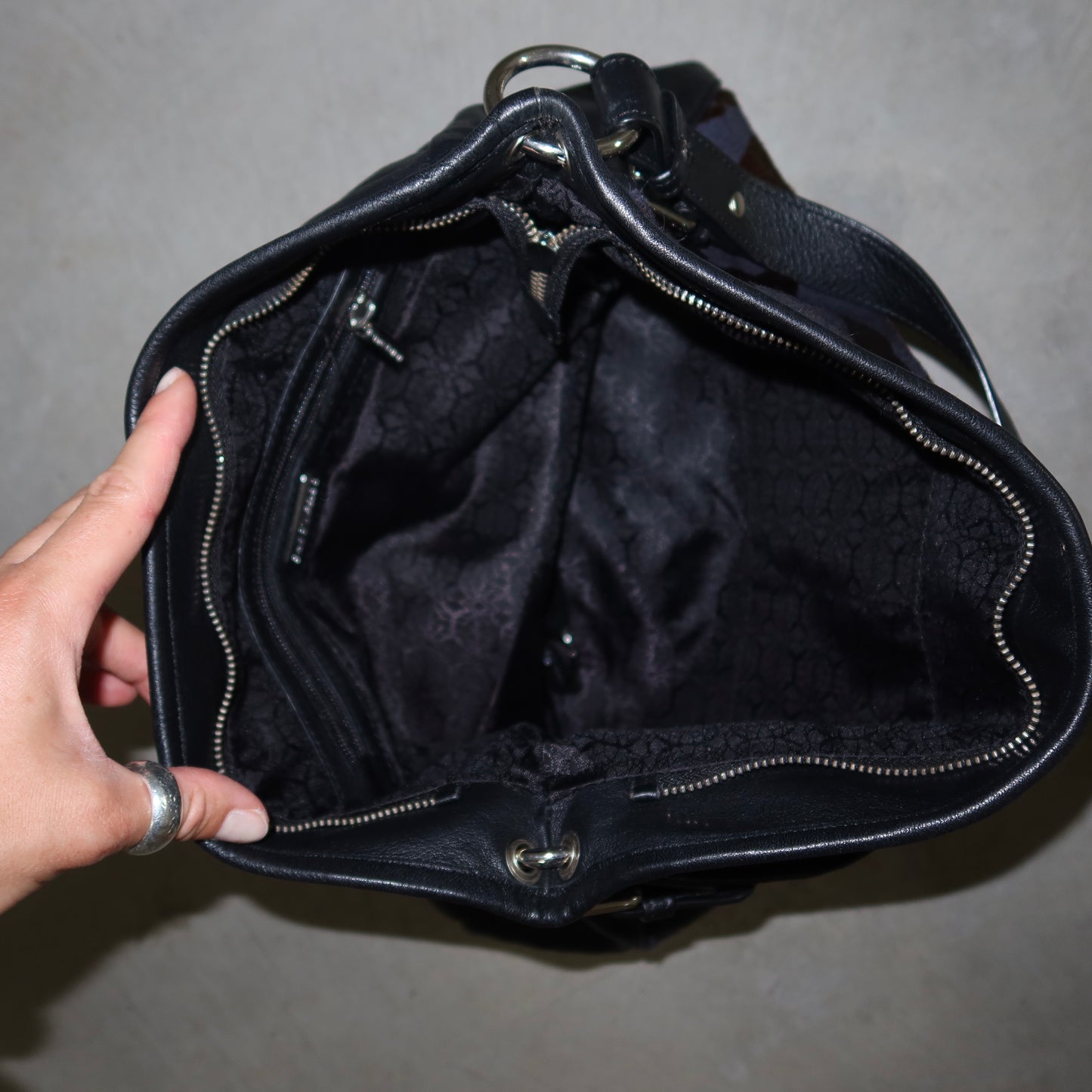 Vintage Italian Made Cowhide Camo Bag