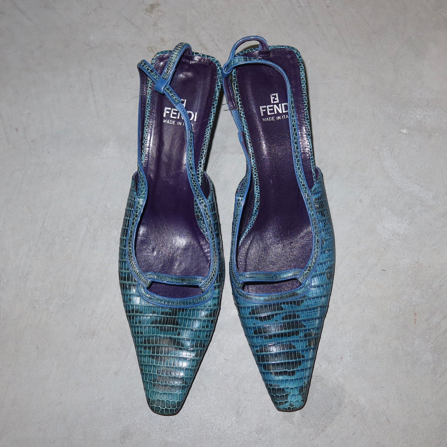 Fendi Lizard Leather Heels (40)