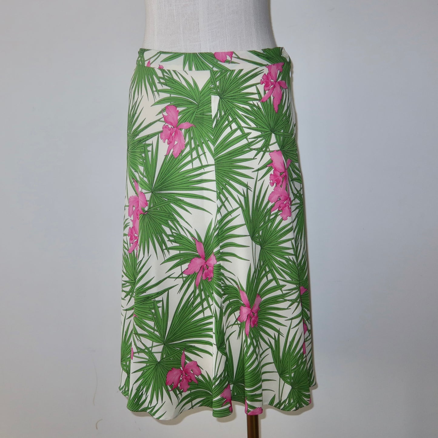 Celine SS2004 Silk Floral Skirt