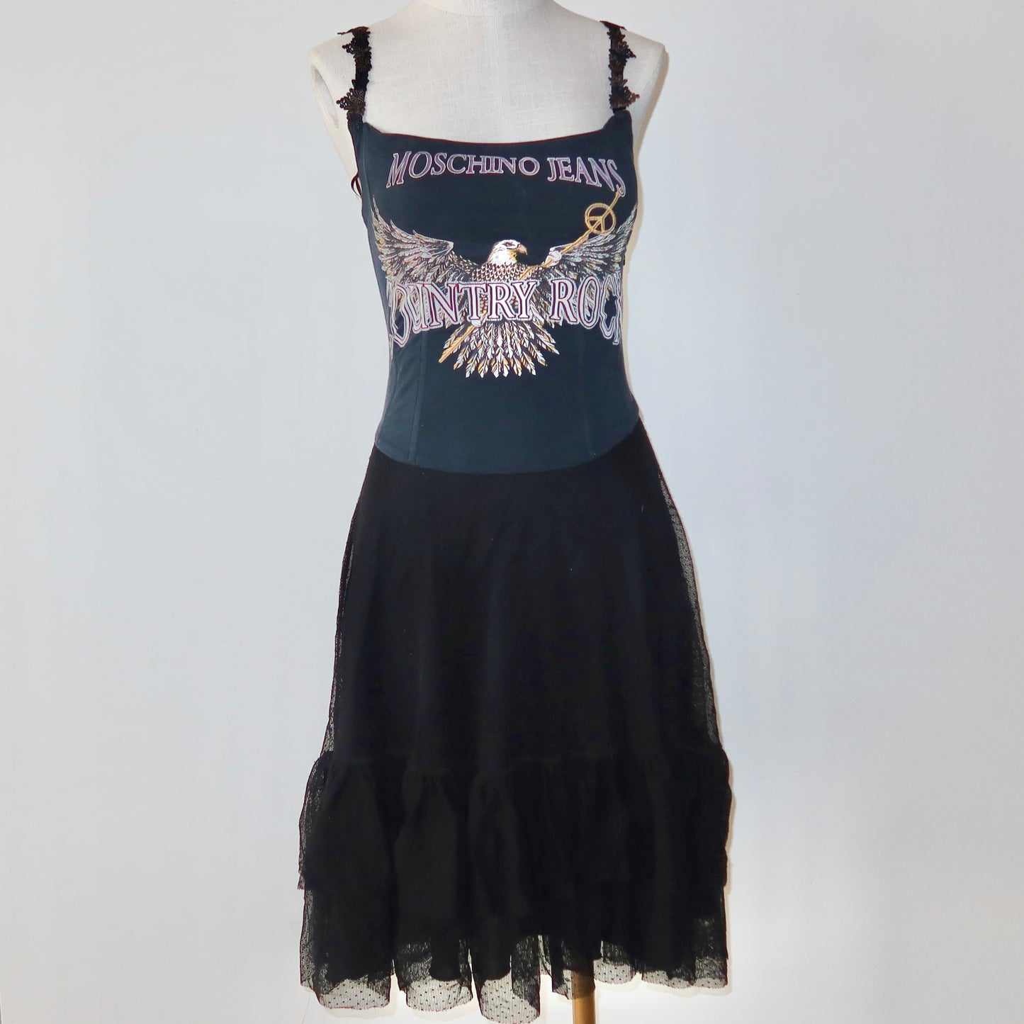 Moschino ‘Country Rock’ Corset Tulle Dress