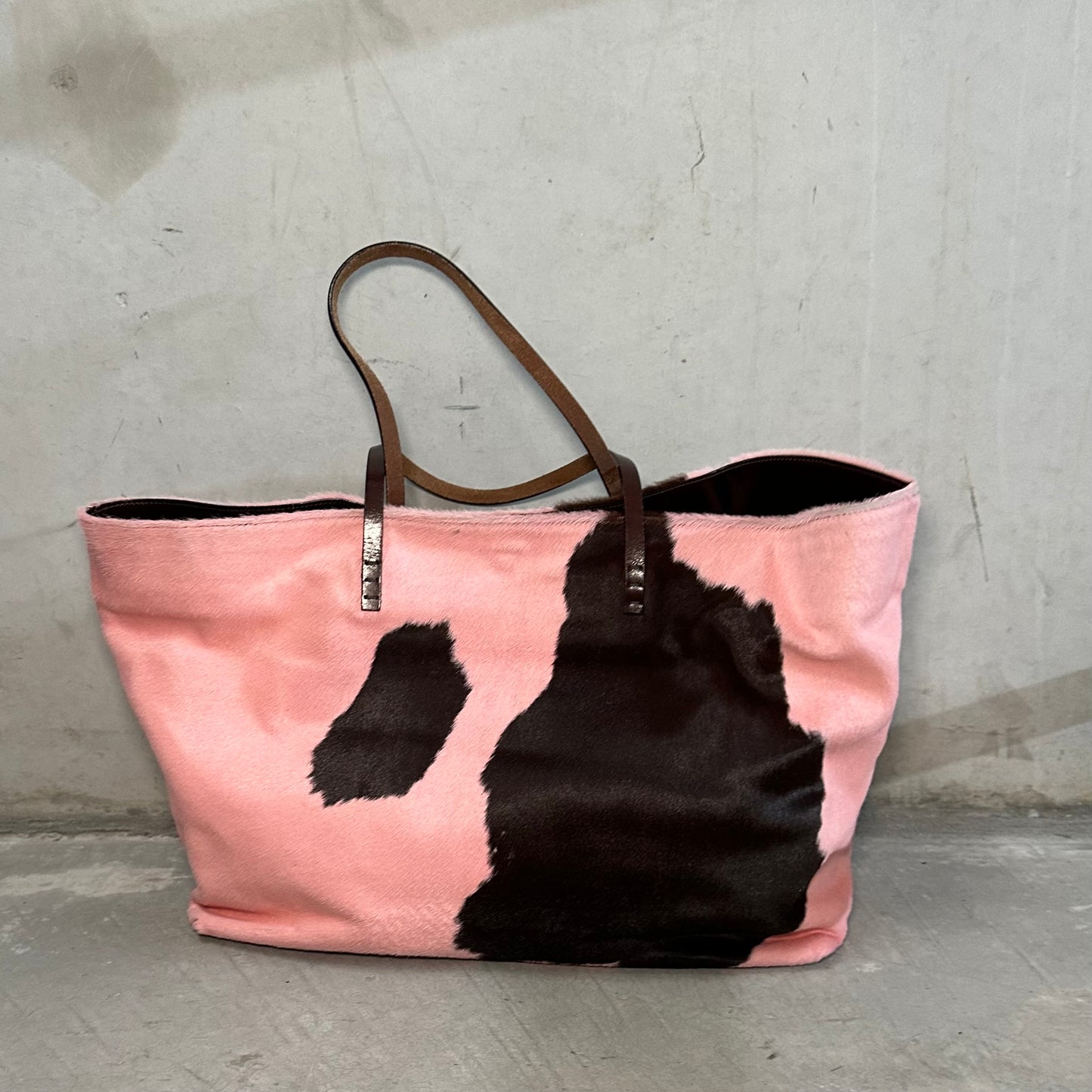 Fendi A/W 1999 Pink Cowhide Tote