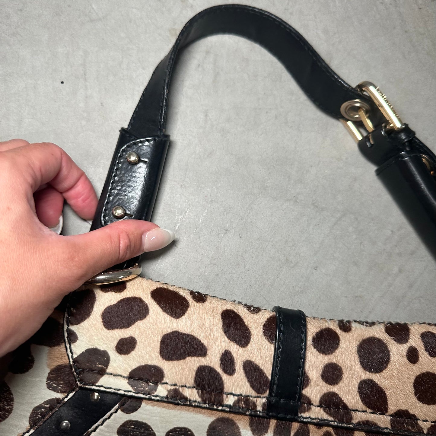 Dolce & Gabbana Flap Front Pony Hair Cheetah Print Bag