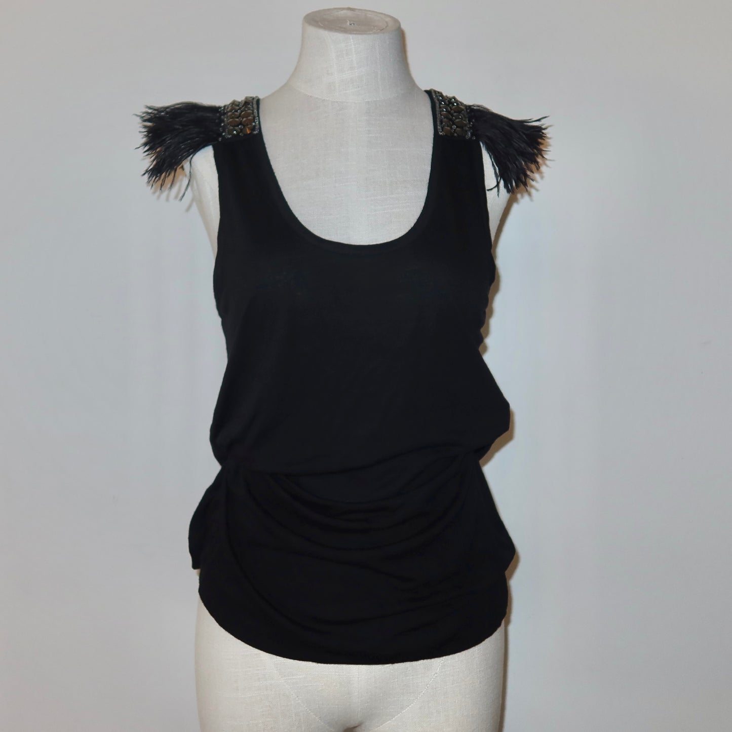 Emilio Pucci 2007 Feather Shoulder Vest