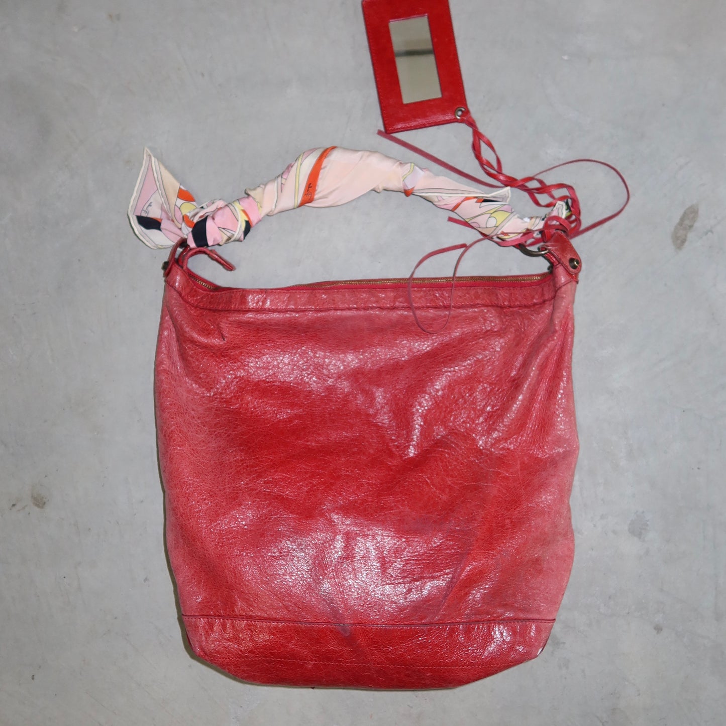 Balenciaga Pink Day Editor Bag with Pucci Scarf