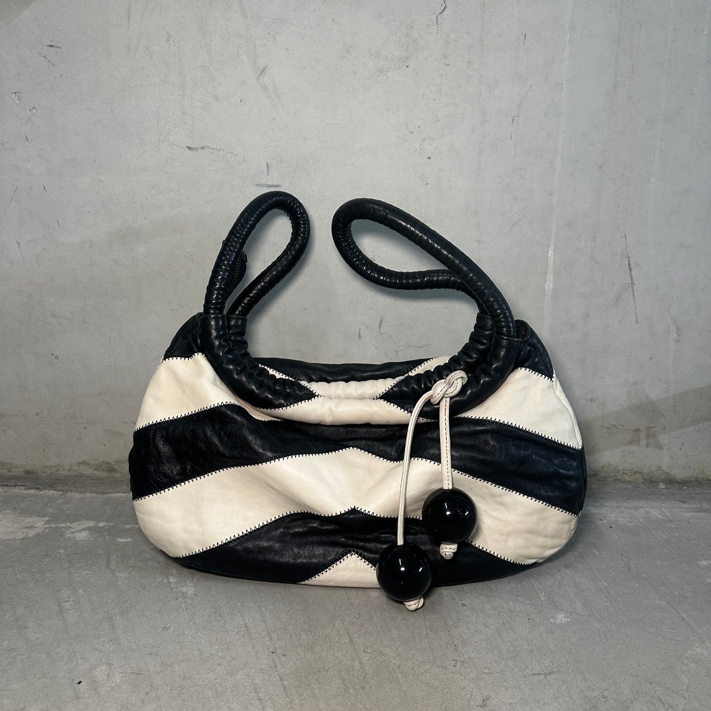 Sonia Rykiel Black & White Crescent Handbag