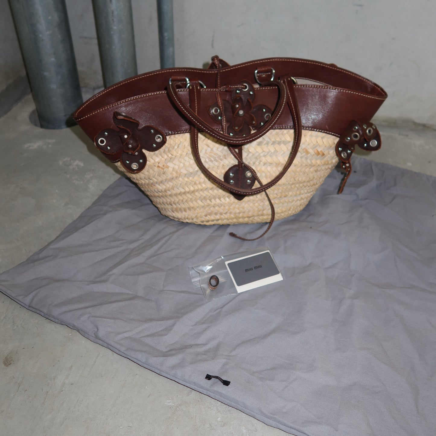 Miu Miu Woven Basket Bag