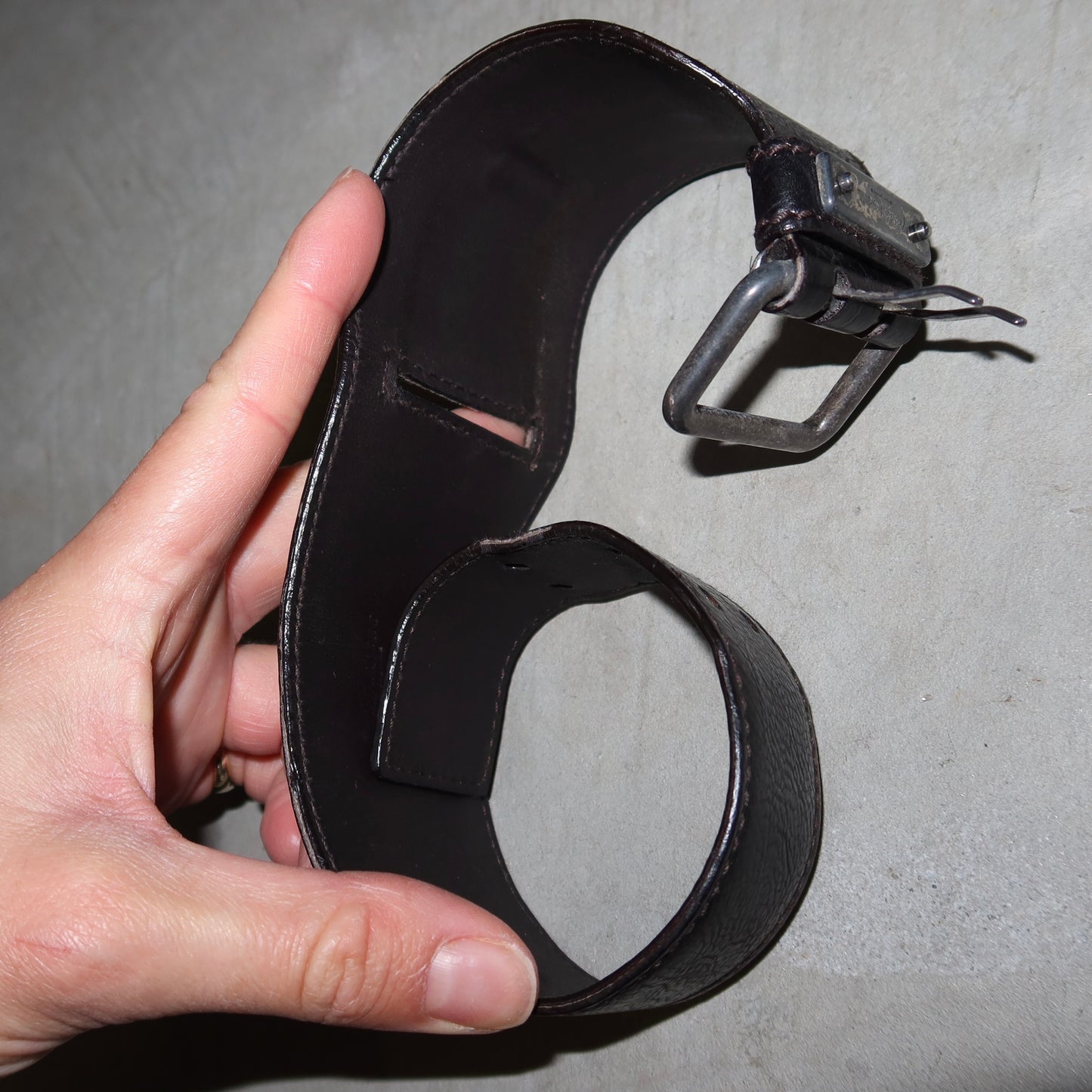 YSL by Tom Ford Brown Leather Cuff