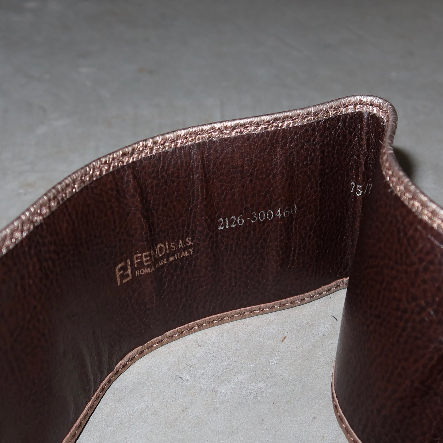 Fendi Gold Leather Belt