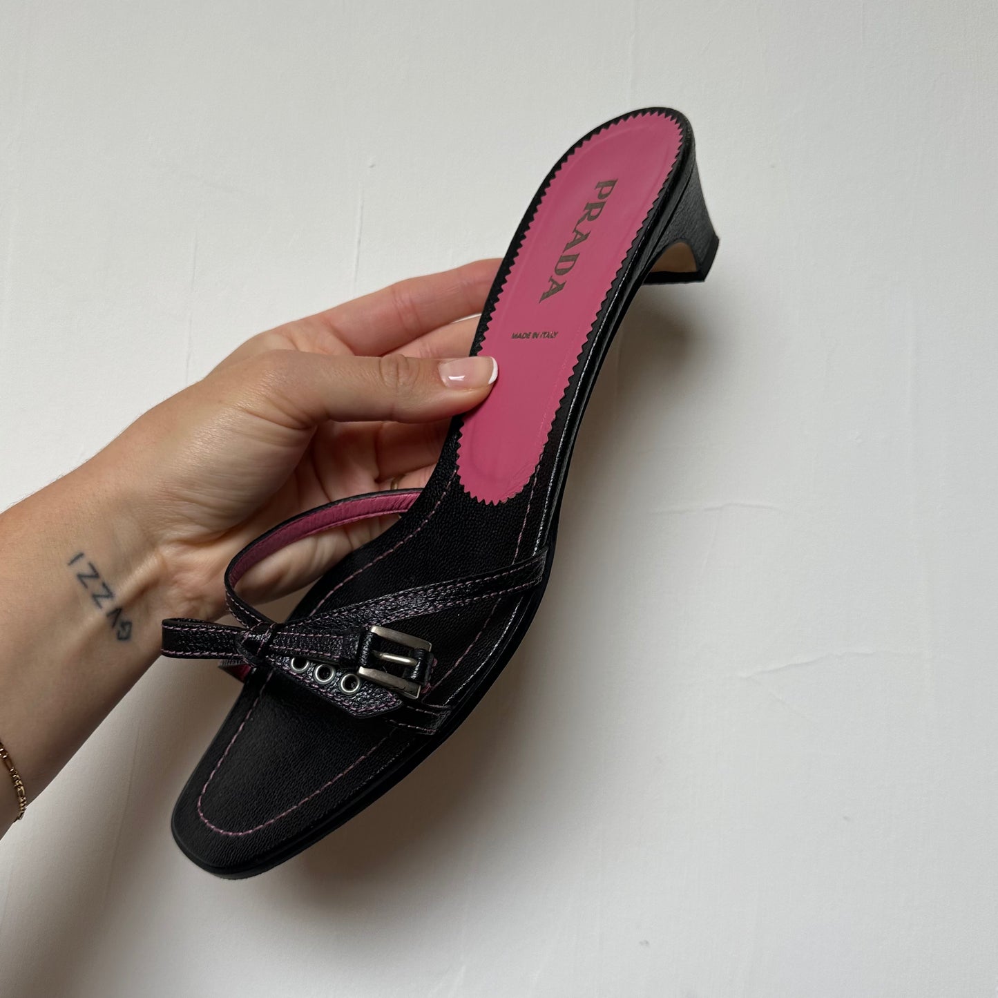 Prada Buckle Strap Kitten Heels (40)