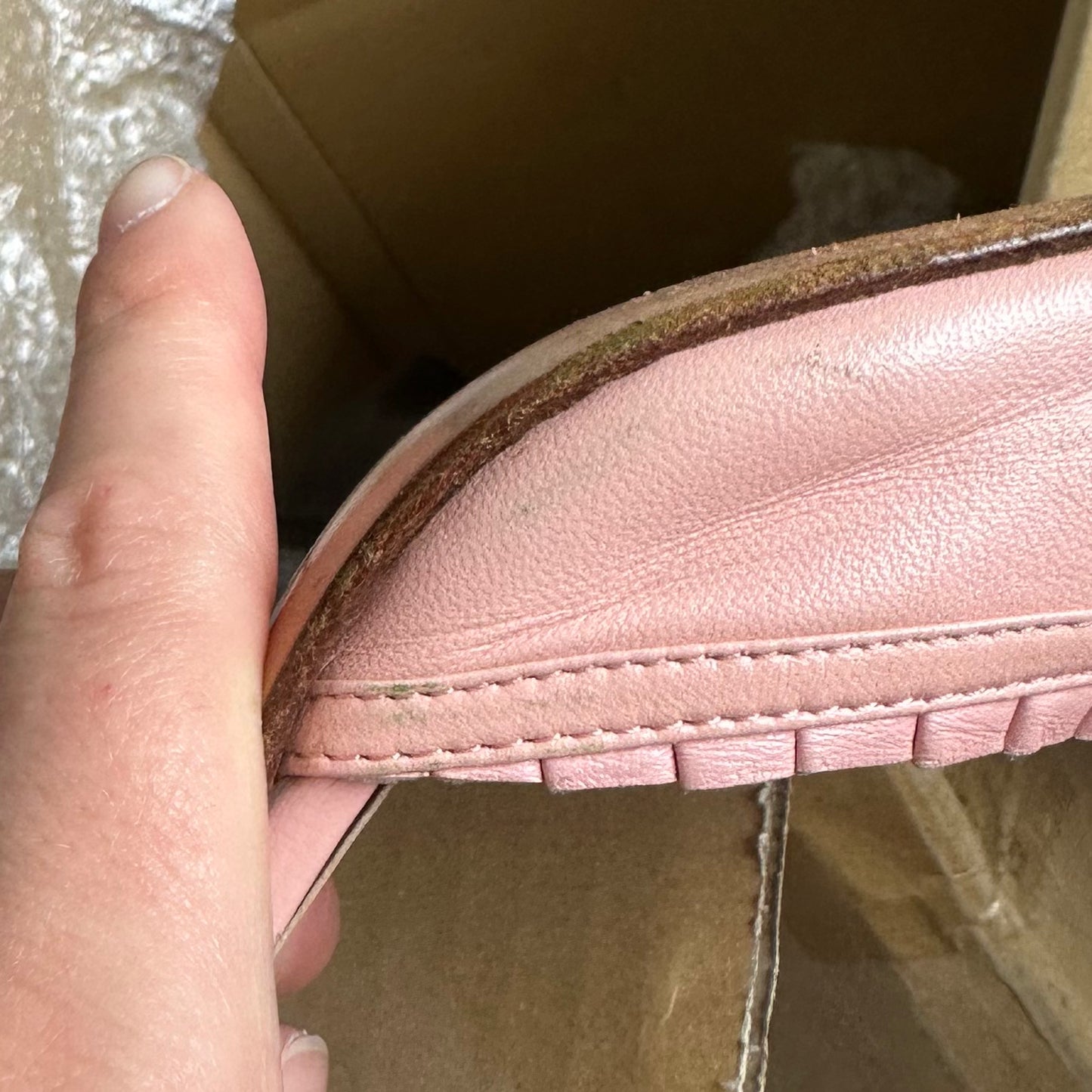 Chanel Baby Pink Peep Toe Heels (38)