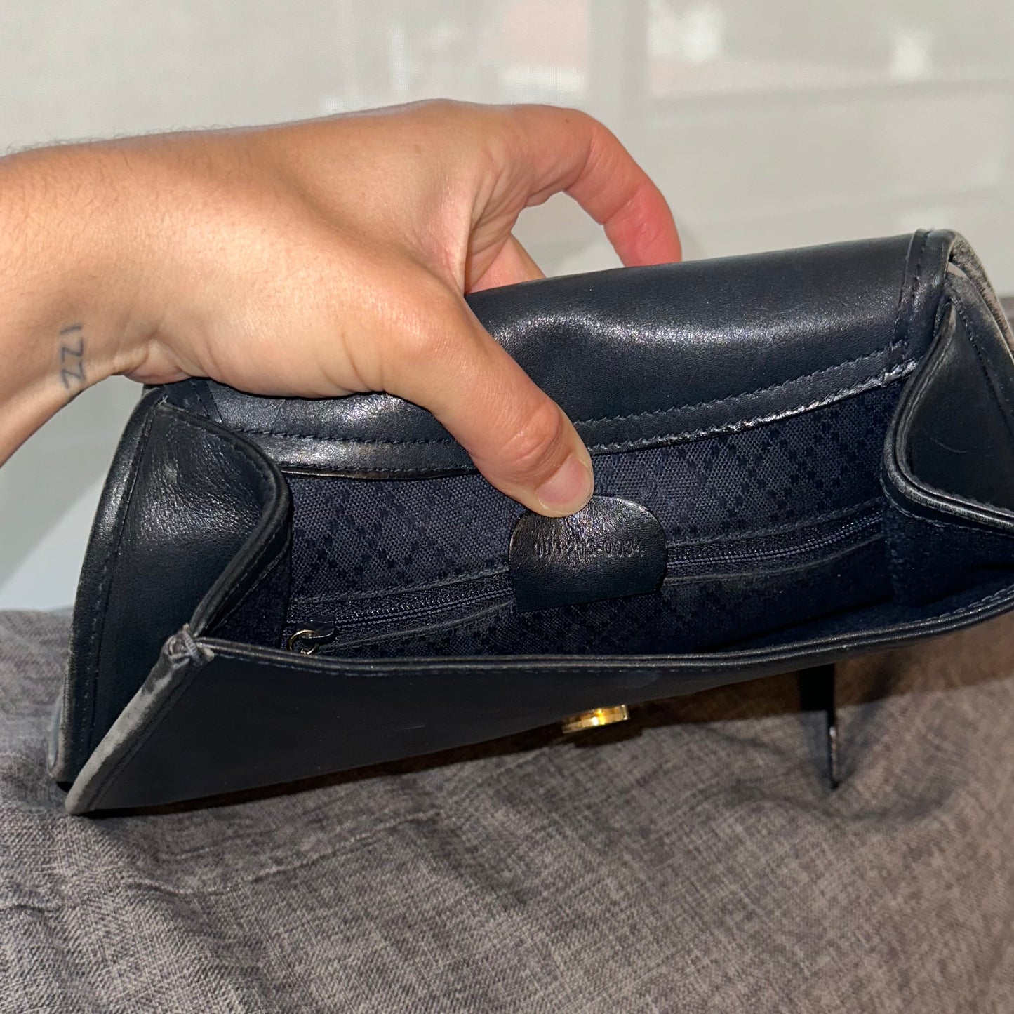 Gucci Black Leather Horsebit Crossbody