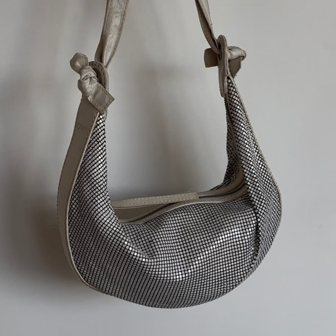 Chloé White Glomesh Bag