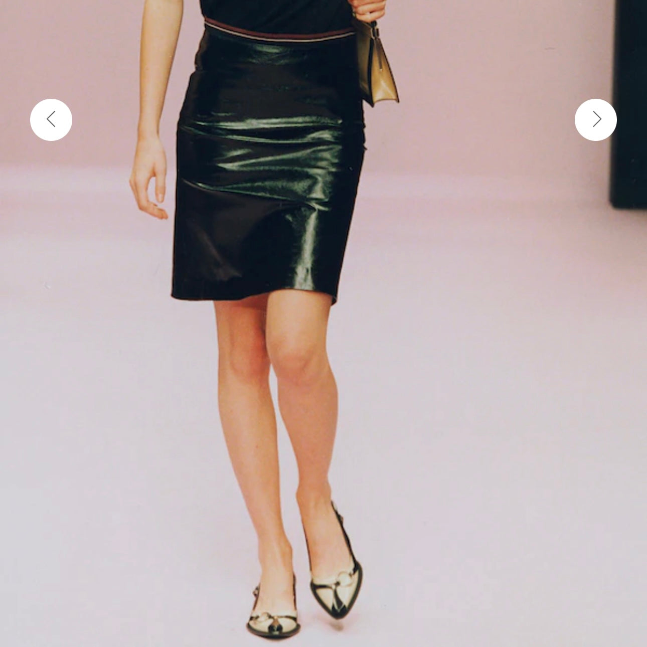 Miu Miu SS2000 Leather Pencil Skirt