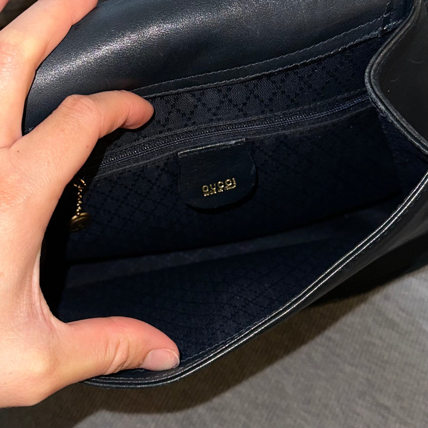 Gucci Black Leather Horsebit Crossbody