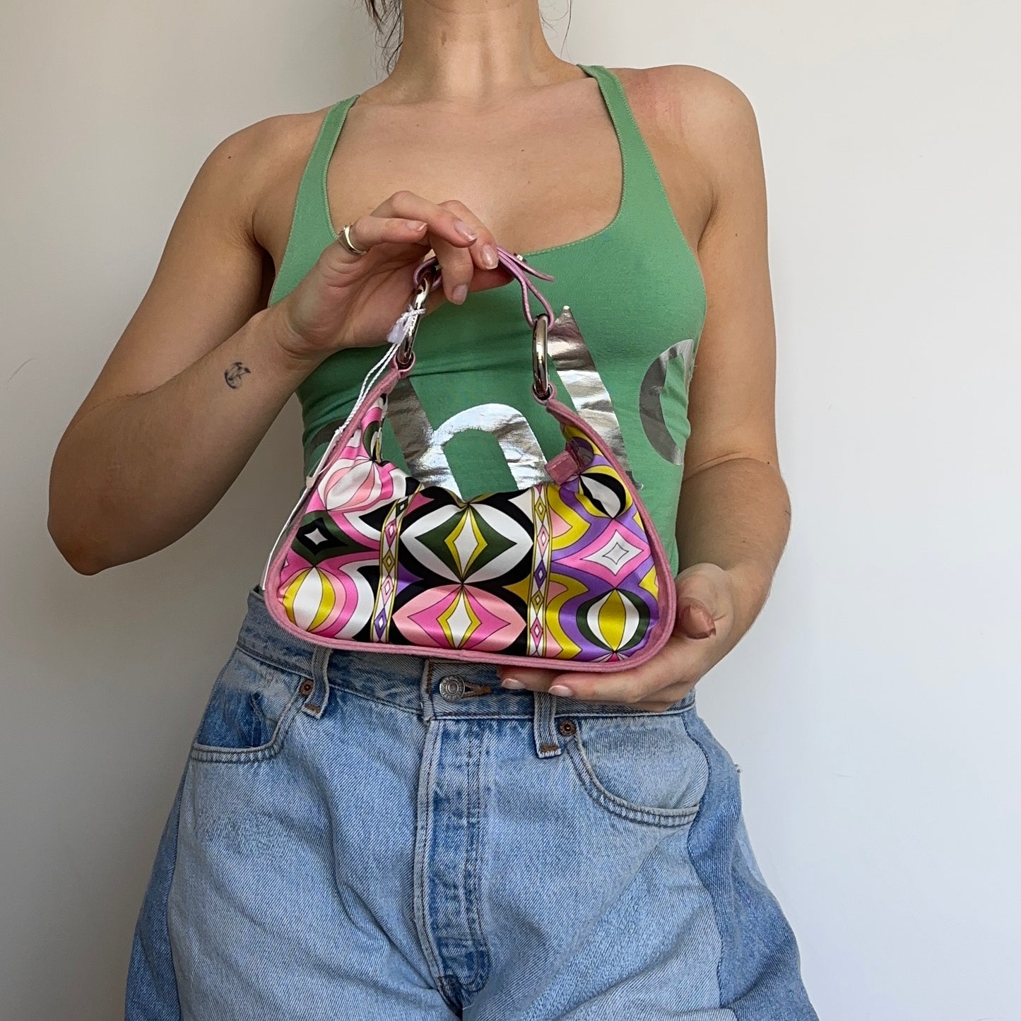 Emilio Pucci Mini Satin and Suede Bag (BNWT)