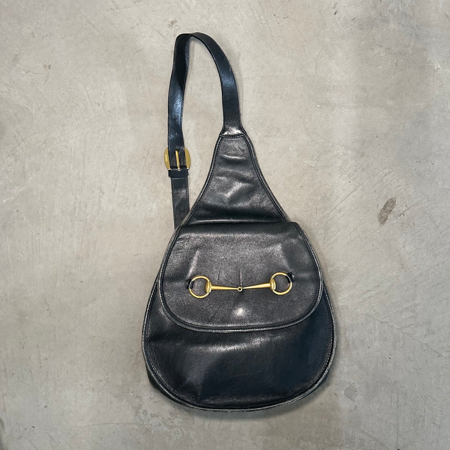 Gucci Black Leather Horsebit Crossbody