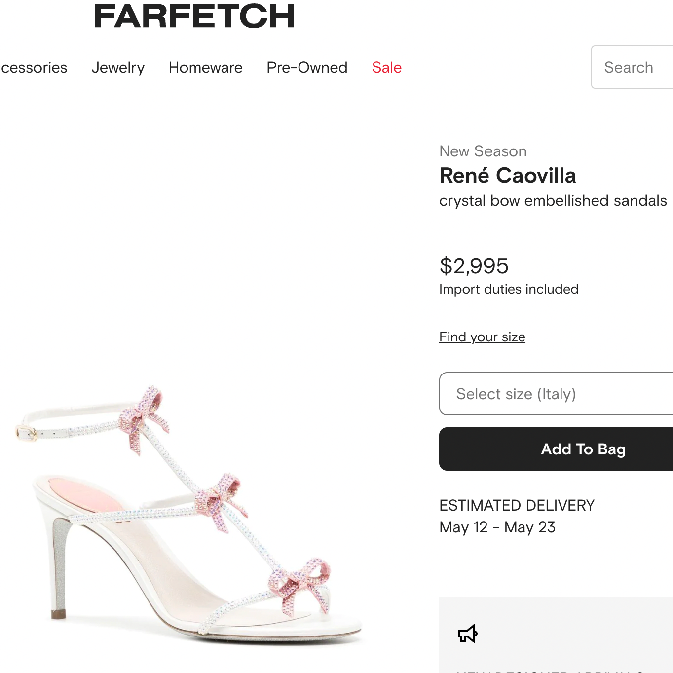 Rene Caovilla Triple Bow Heels (37)