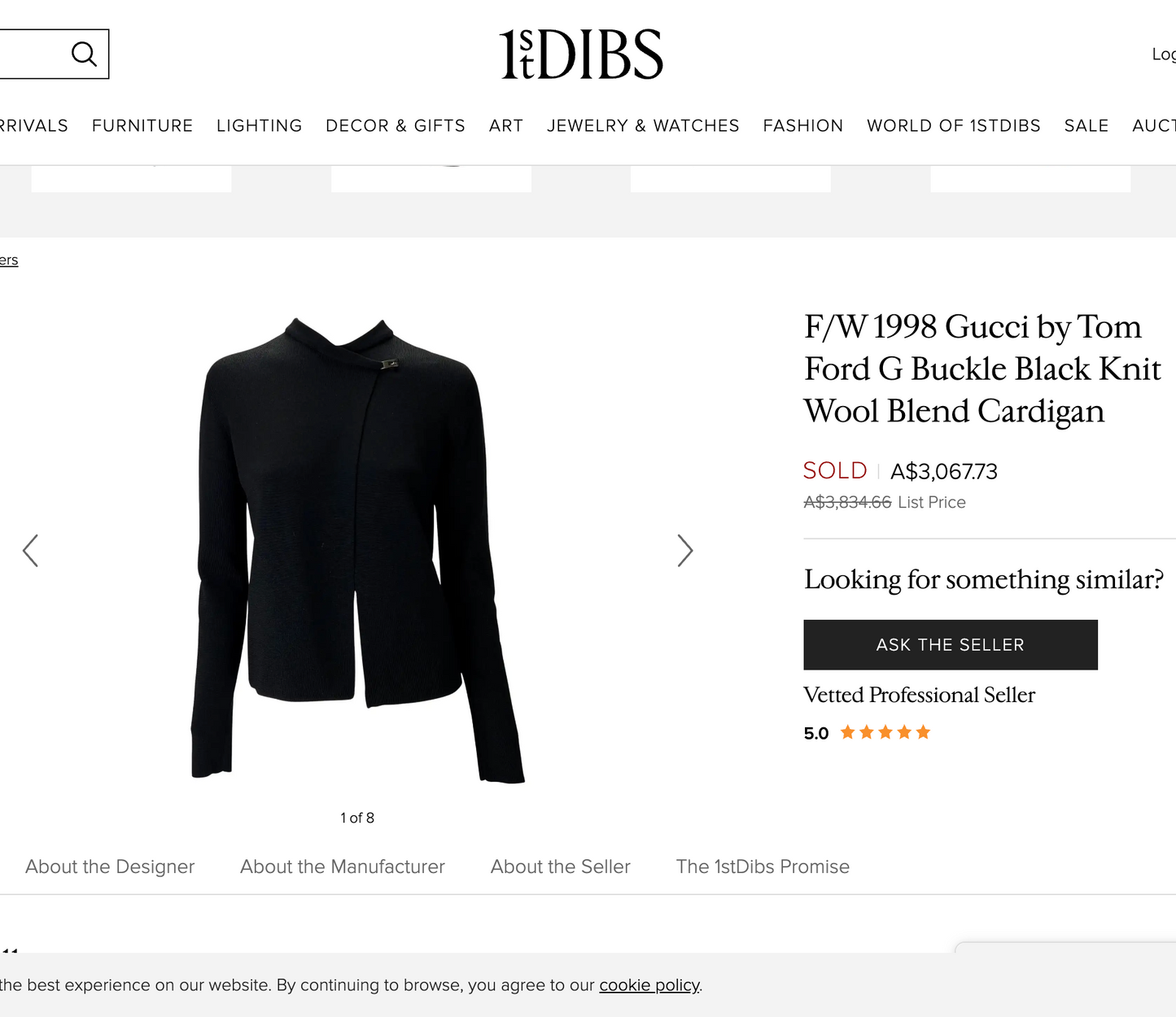 Gucci by Tom Ford SS1998 Cardigan