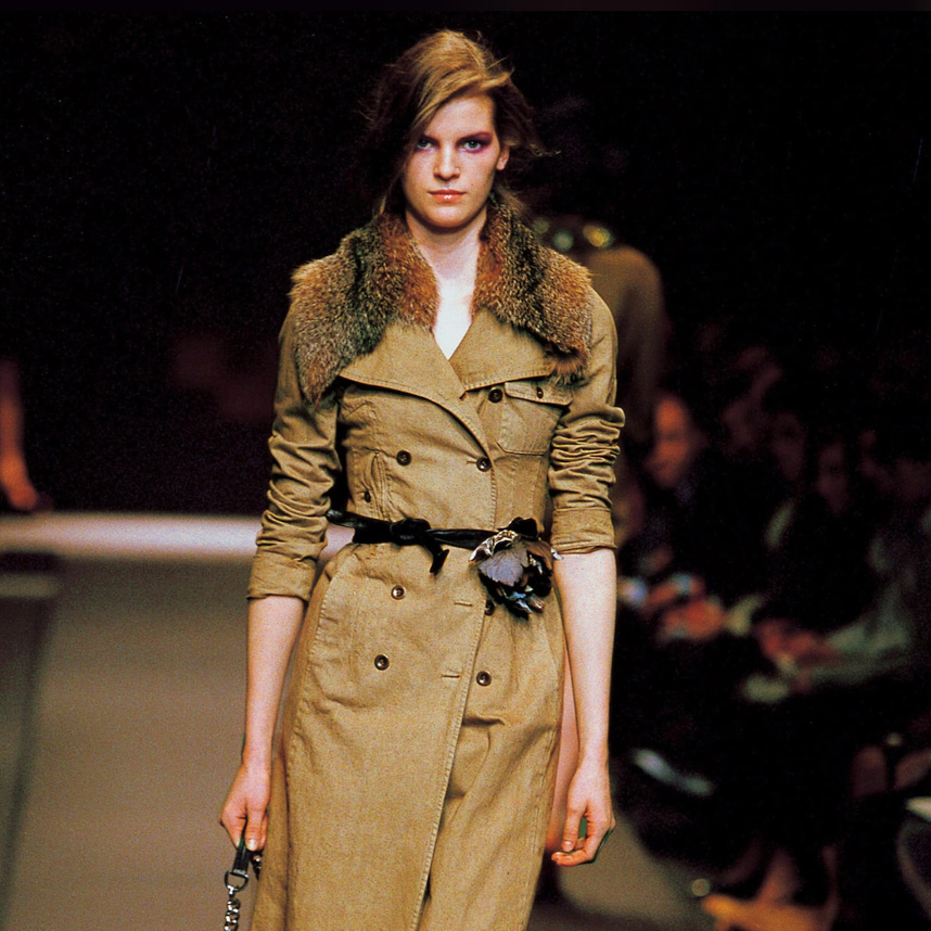 Miu Miu AW2004 Fox Fur Trench Coat