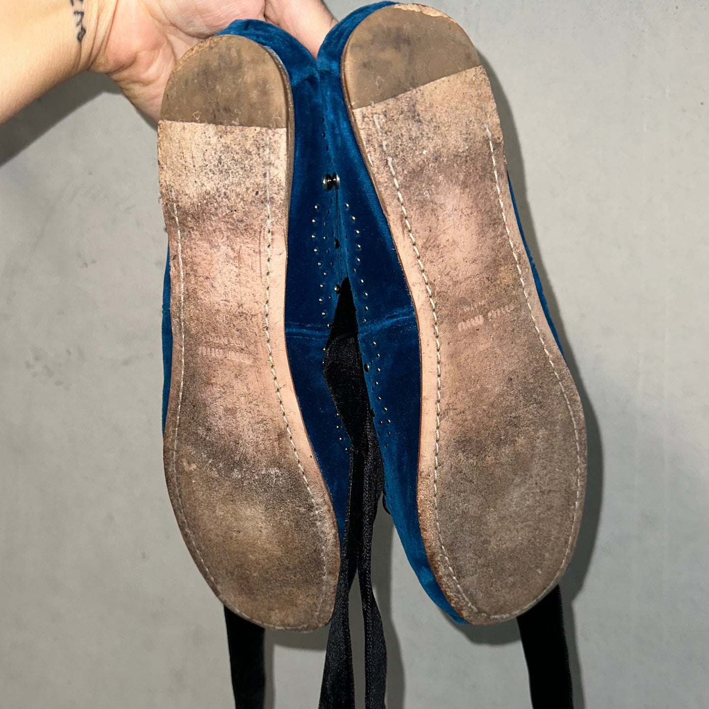 Miu Miu Velvet Ballet Flats (36)