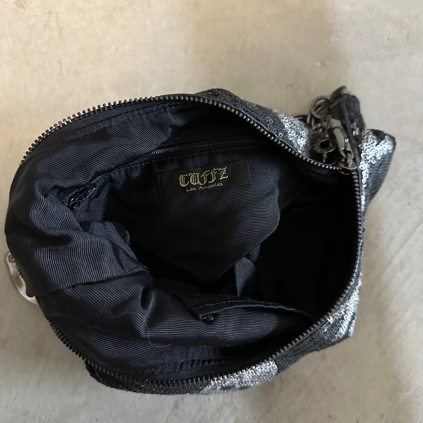 Cuffz Sequin Skull Barfly Bag