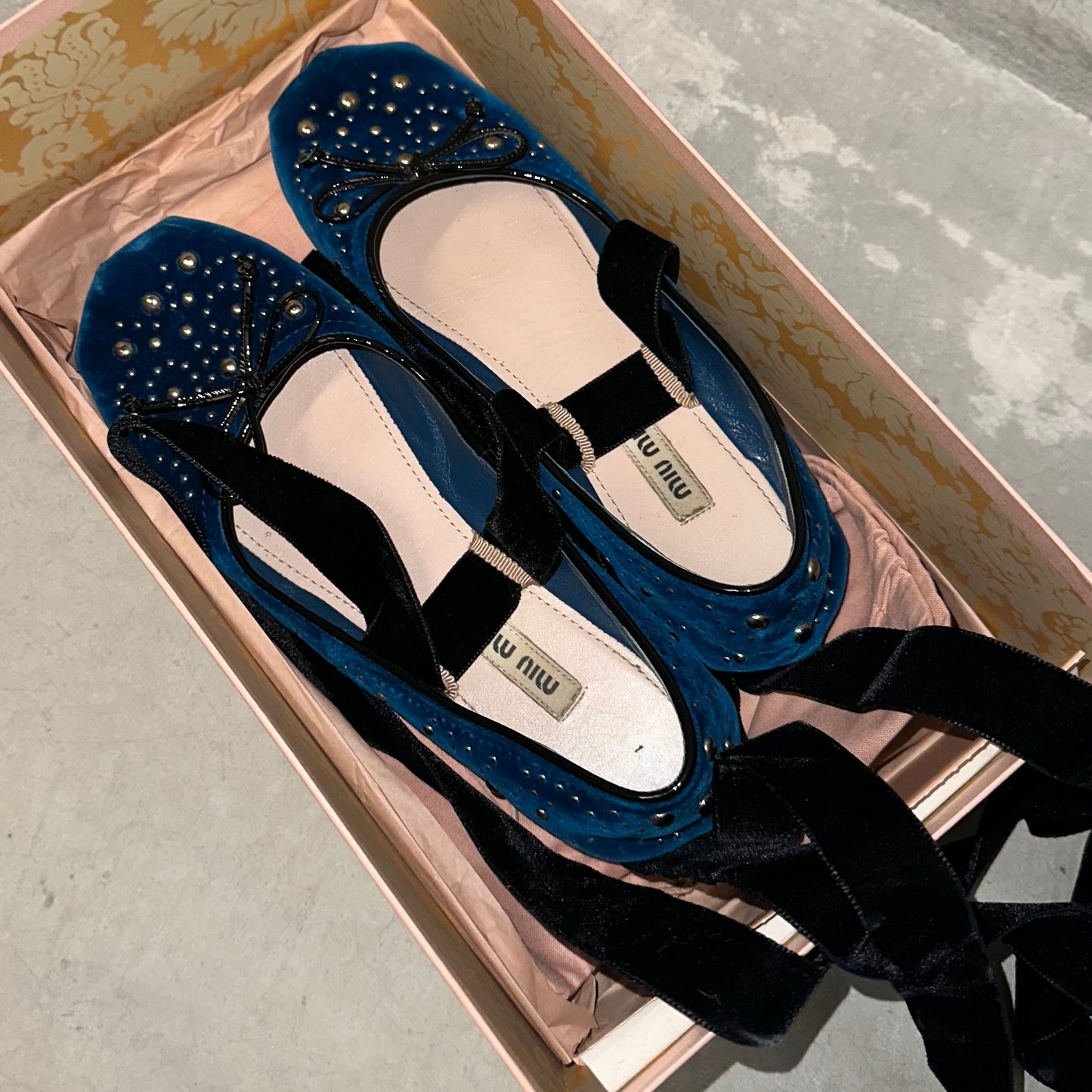 Miu Miu Velvet Ballet Flats (36)