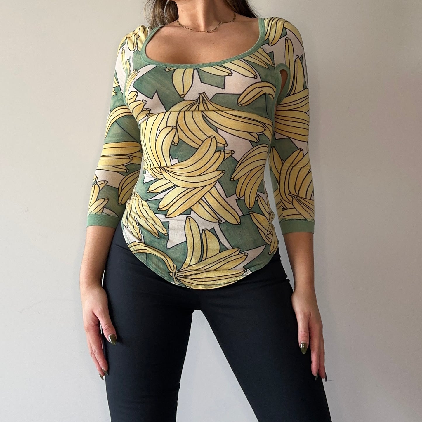 Chloe Rare SS2004 Banana Cut Out Long Sleeve