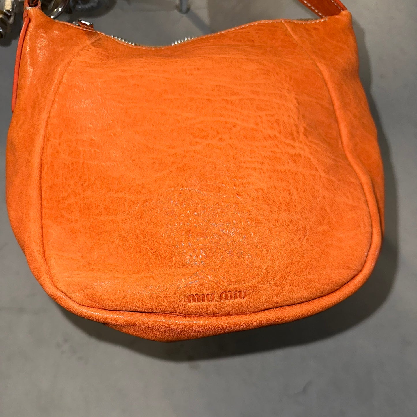 Miu Miu Mini Orange Clasp Hook Bag