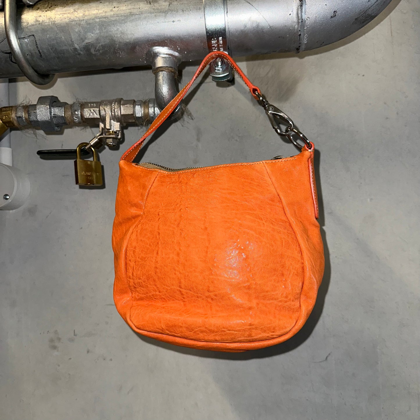 Miu Miu Mini Orange Clasp Hook Bag