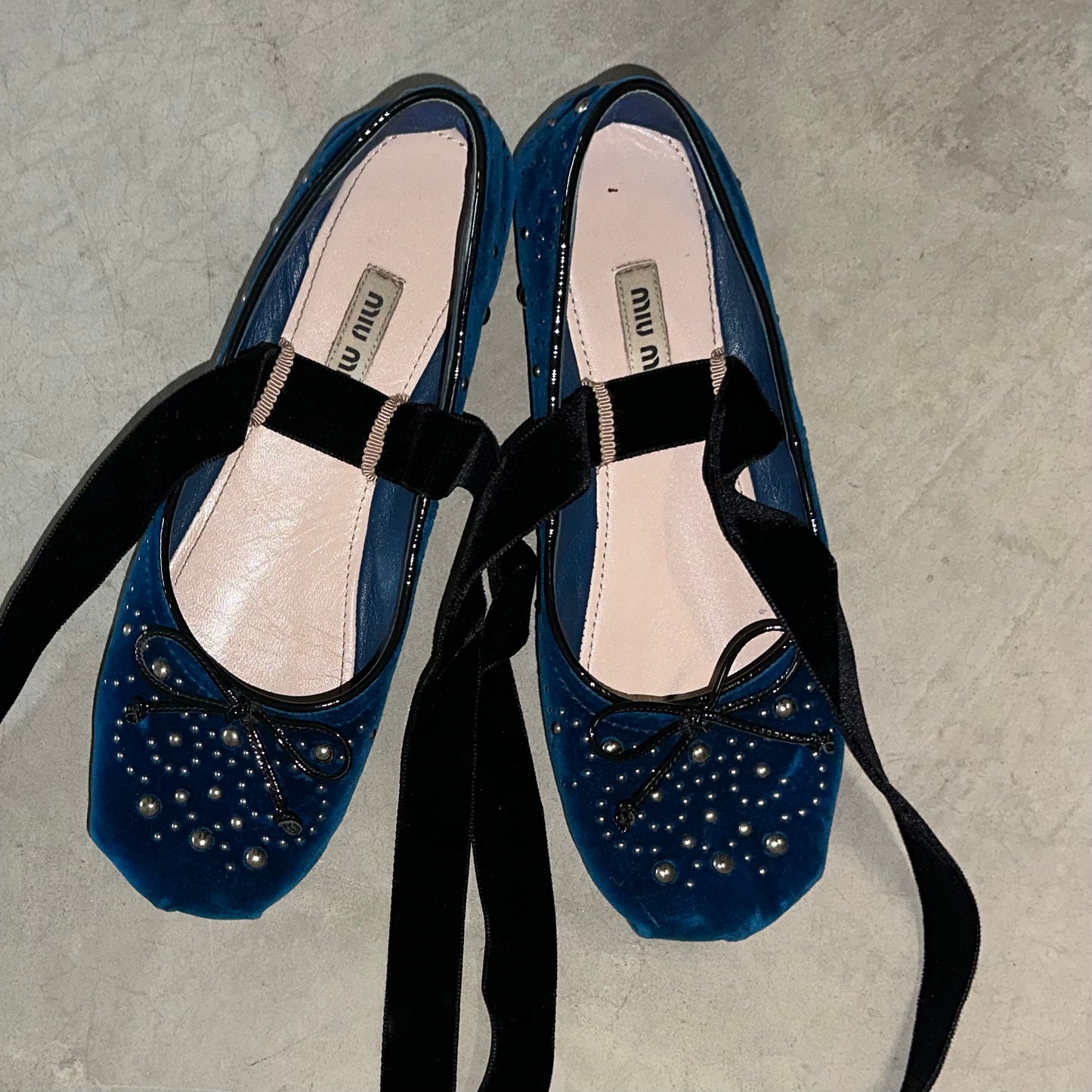 Miu Miu Velvet Ballet Flats (36)