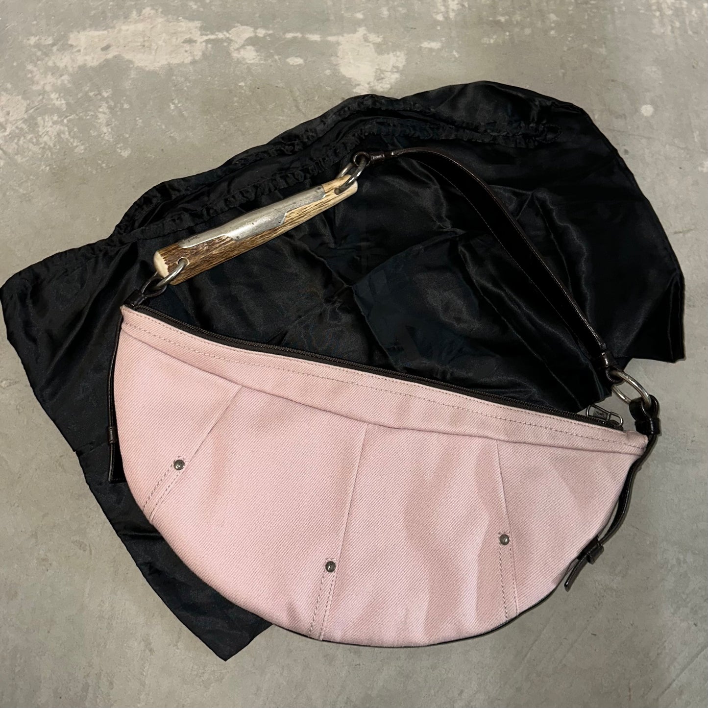 YSL Pink Denim Crescent Mombasa