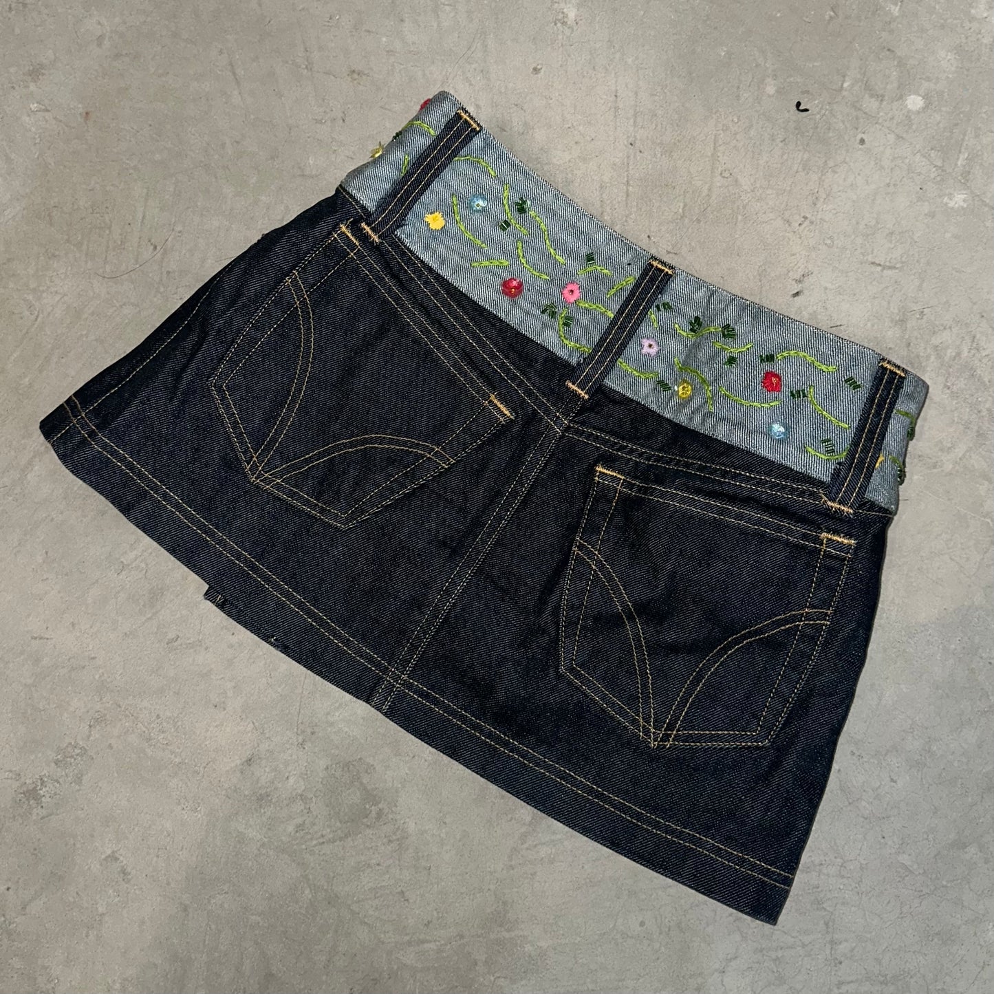 D&G Beaded Floral Denim Set