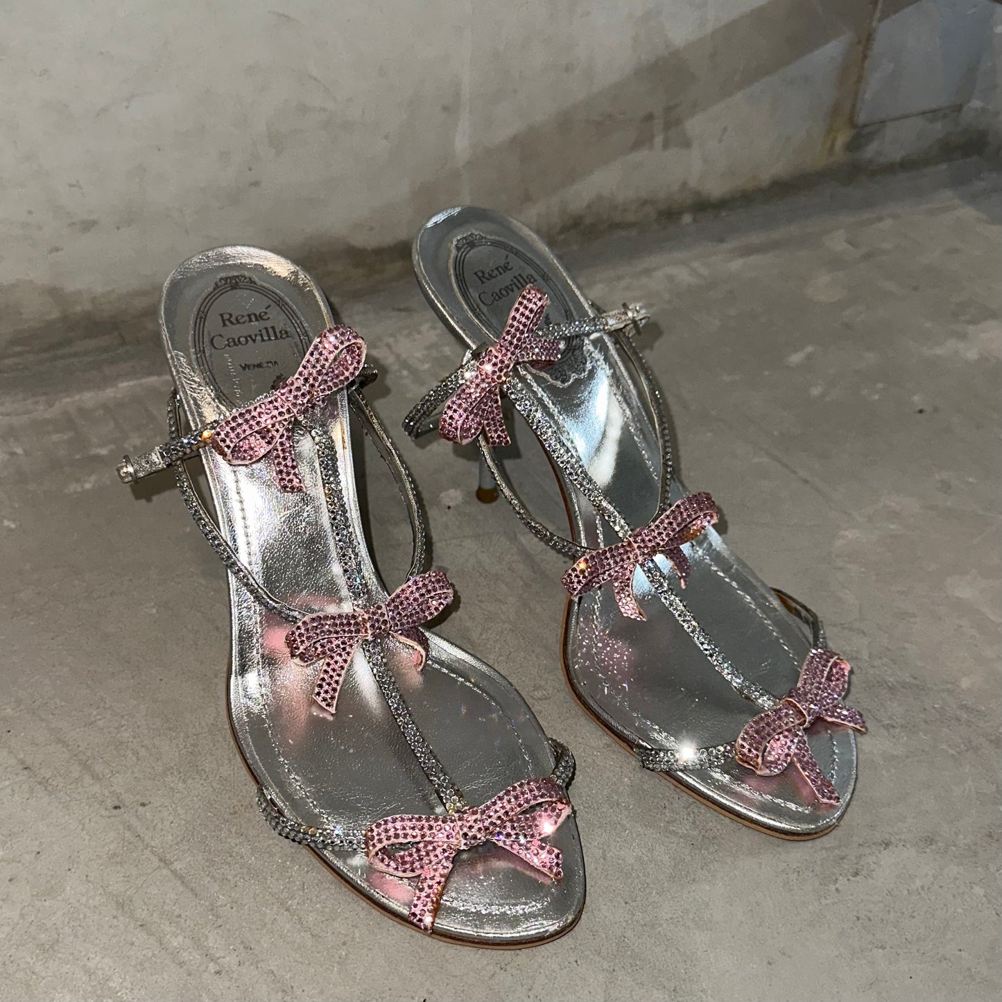 Rene Caovilla Triple Bow Heels (37)