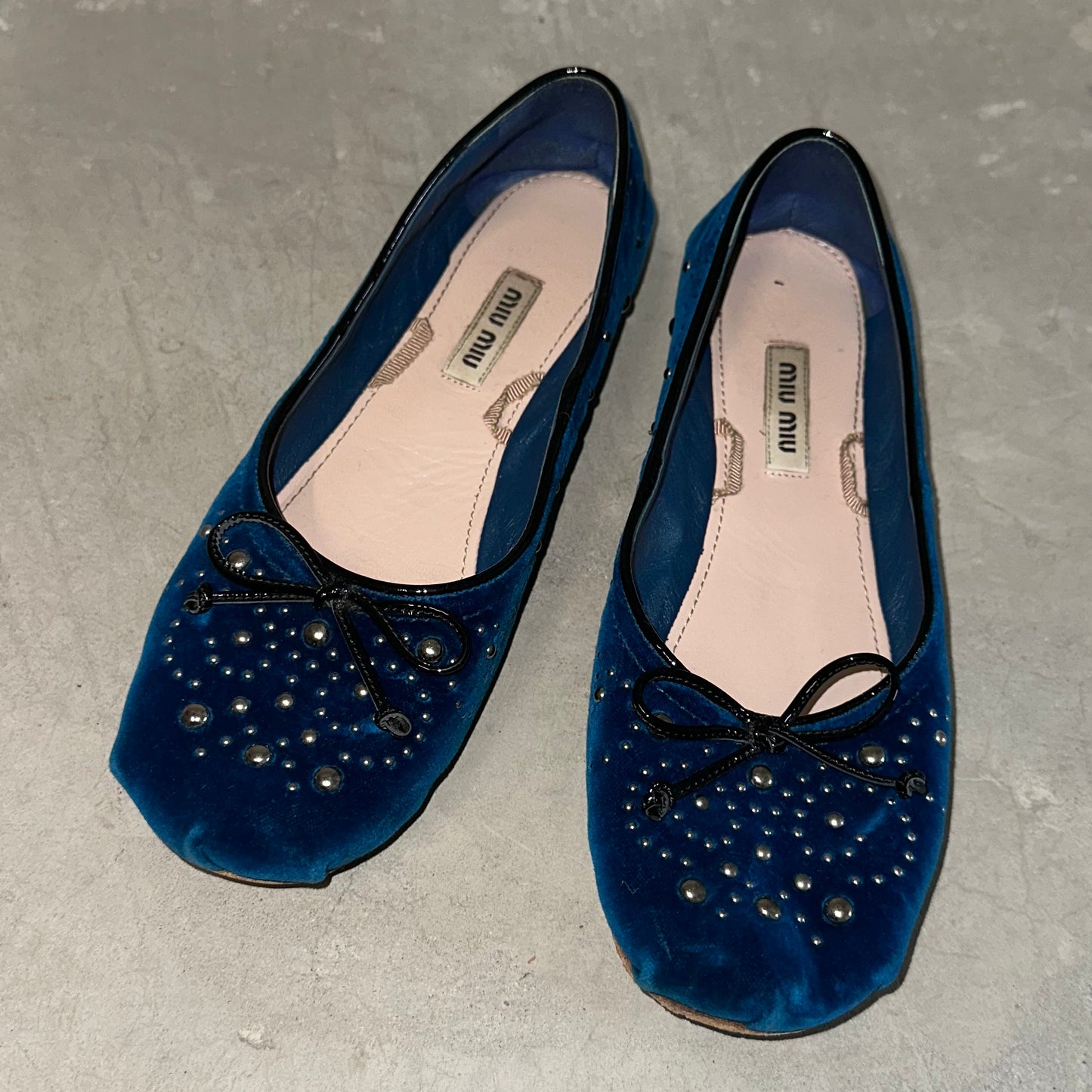 Miu Miu Velvet Ballet Flats (36)