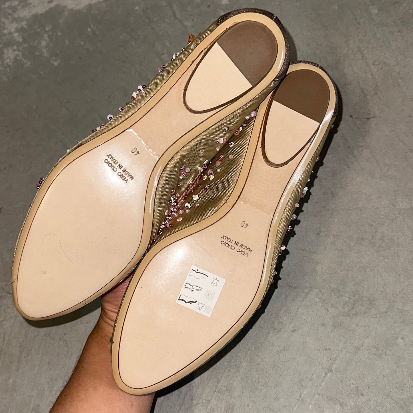 Rene Caovilla Beaded Ballet Flats (40)