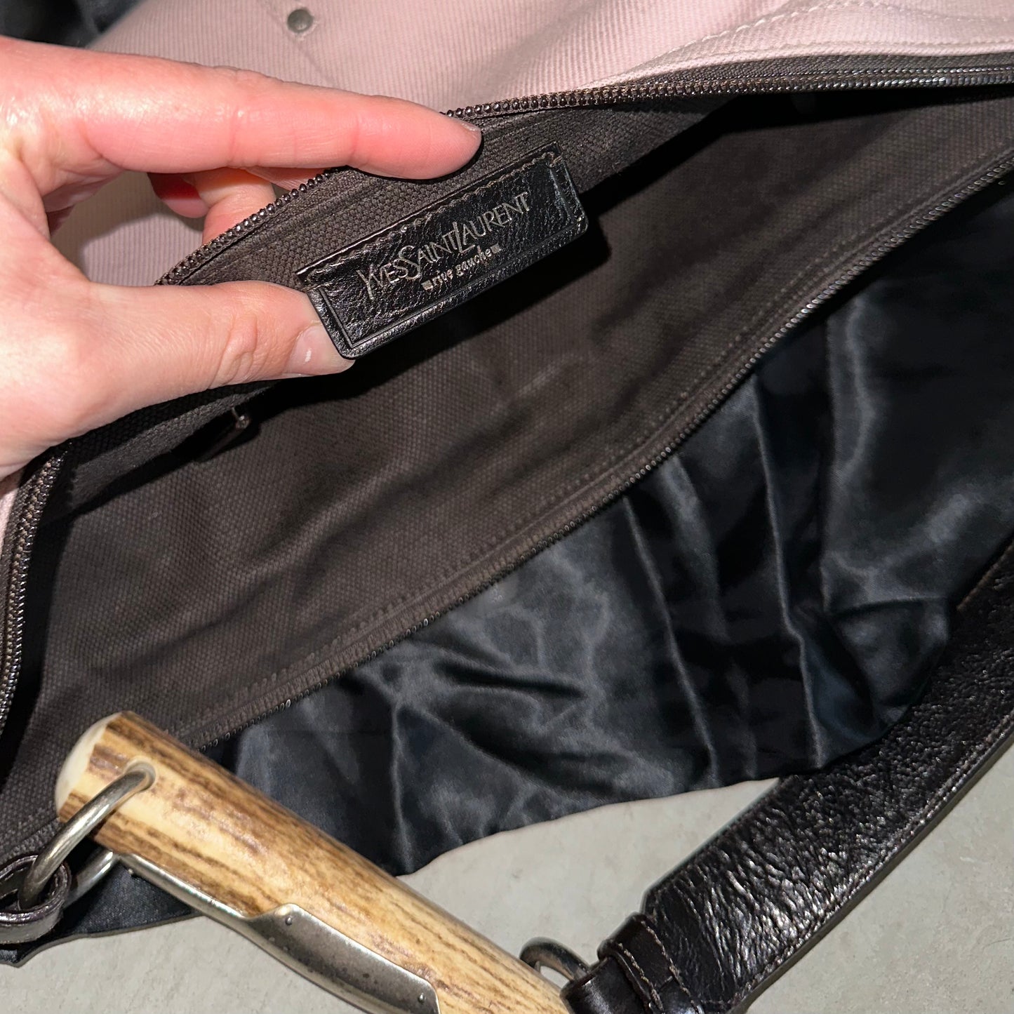 YSL Pink Denim Crescent Mombasa
